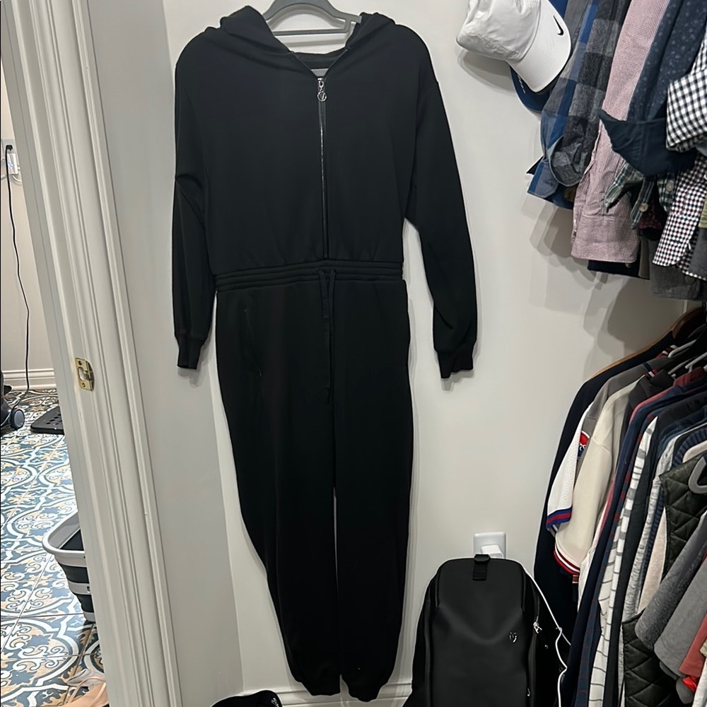 Victoria secret Black Hooded Jumpsuit